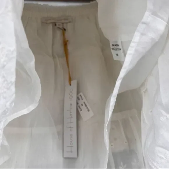 House Of Harlow Smocked Eyelet Top and Skirt Set NWT - Picture 11 of 12